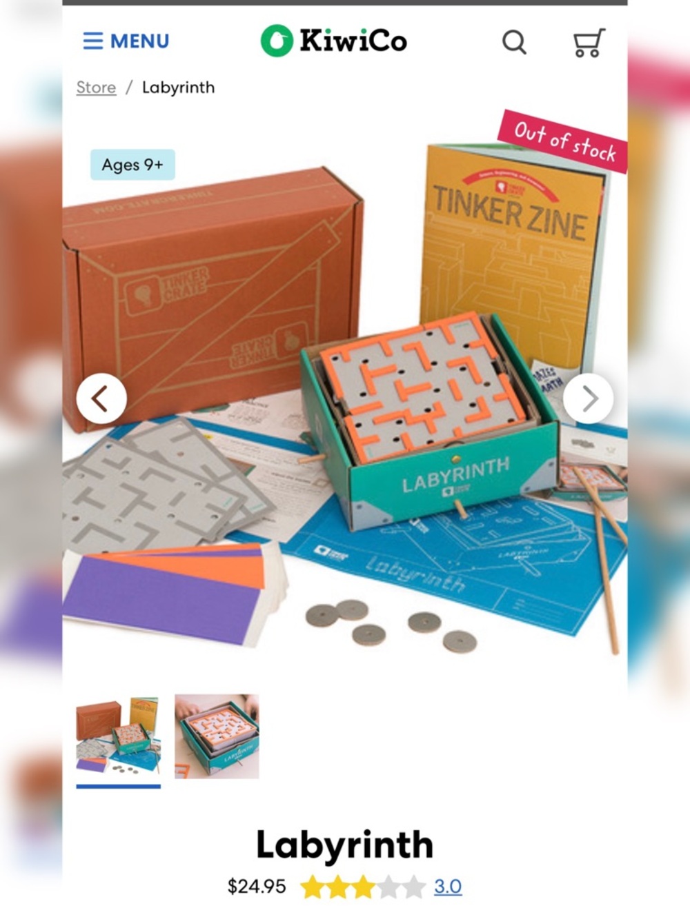 KiwiCo Labyrinth STEM Kit NEW!